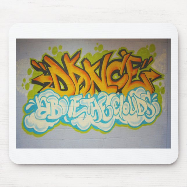 Mousepad Dança acima dos grafites das nuvens (Frente)