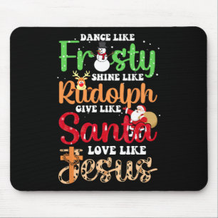 Mousepad Dança Como Um Rudolph Brilhante Engelado Dá Aos Pa