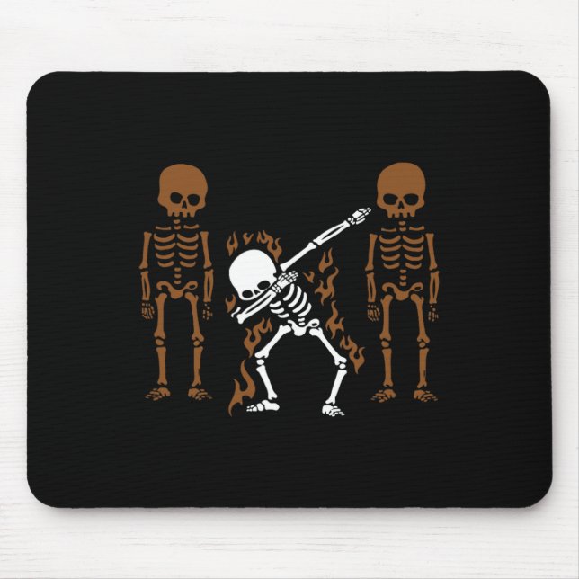 Mousepad Dança de Halloween Dab Dab Skeleton Dabbing (Frente)
