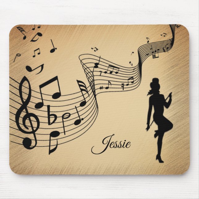 Mousepad Dança de Passo Alto ao Som Personalizado (Frente)