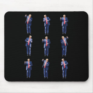 Mousepad Dança engraçada de Trump Dançando como um réu Vote