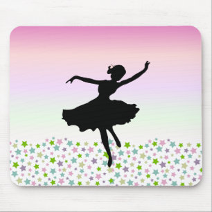 Mousepad Dança entre as estrelas - por do sol cor-de-rosa