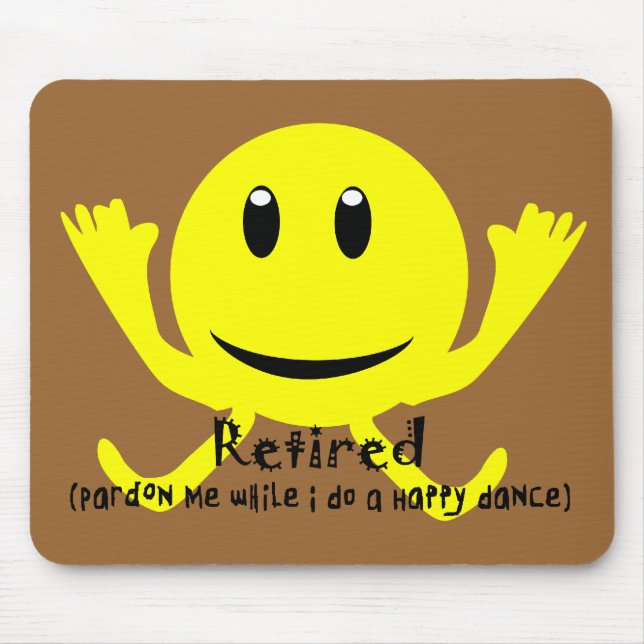 Mousepad DANÇA FELIZ AMARELA "aposentada" (Frente)