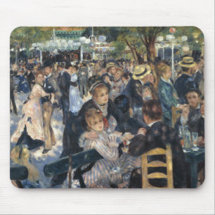Mousepad Dança no Le Moulin de la Galette - Pintura de Ren