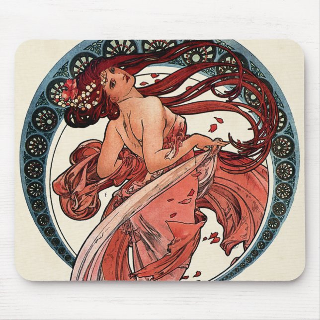 Mousepad Dança por Alfons Mucha 1898 (Frente)