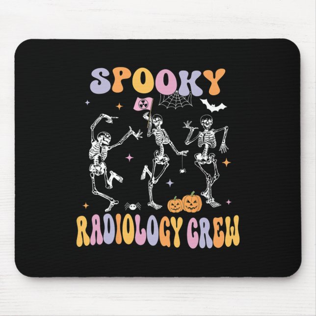 Mousepad Dançando Skeleton Spooky Radiologia Tripulação X-r (Frente)