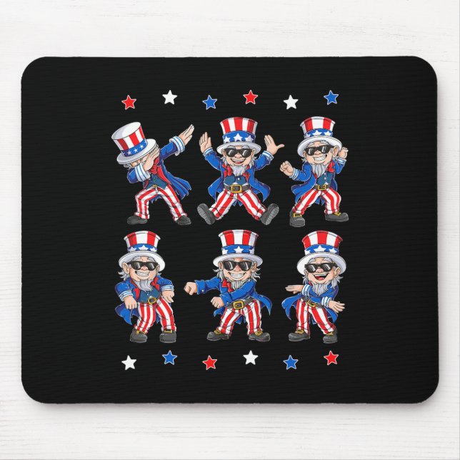 Mousepad Dançando Tio Sam 4 De Julho Meninas K (Frente)