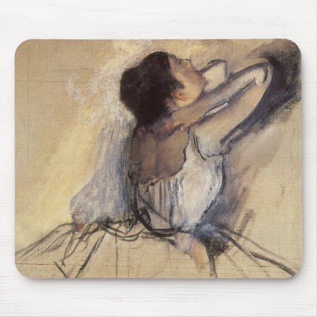 Mousepad Dançarina de Edgar Degas, Vintage Ballerina Art (Frente)