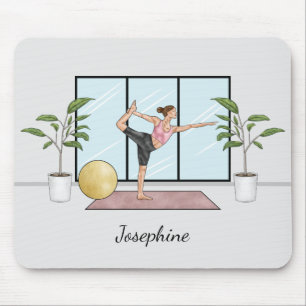 Mousepad Dançarina Pose Yoga Natarajasana Equilíbrio Rapari