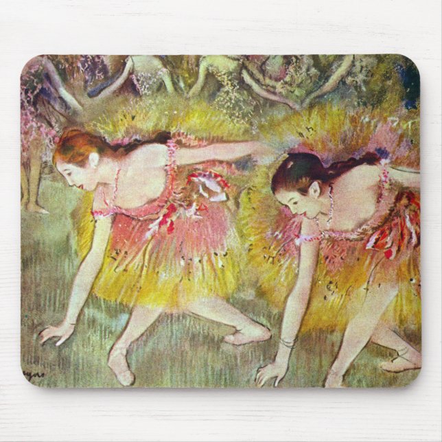 Mousepad Dançarinas Inclinando-se de Edgar Degas, Arte da D (Frente)