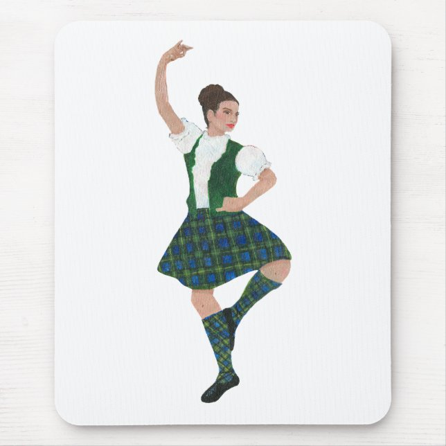 Mousepad Dançarino das Terras Altas Escocesas Campbell (Frente)