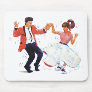 Mousepad dançarino do balanço com os calçados da saia e
