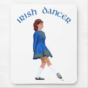 Mousepad Dançarino Irlandês de Calçado Suave em Azul