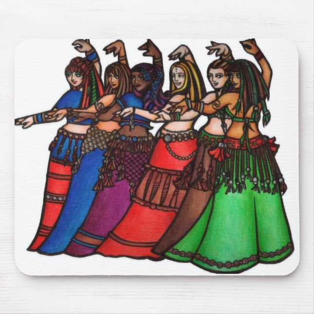 Mousepad Dançarinos de barriga Tribal Line (Frente)