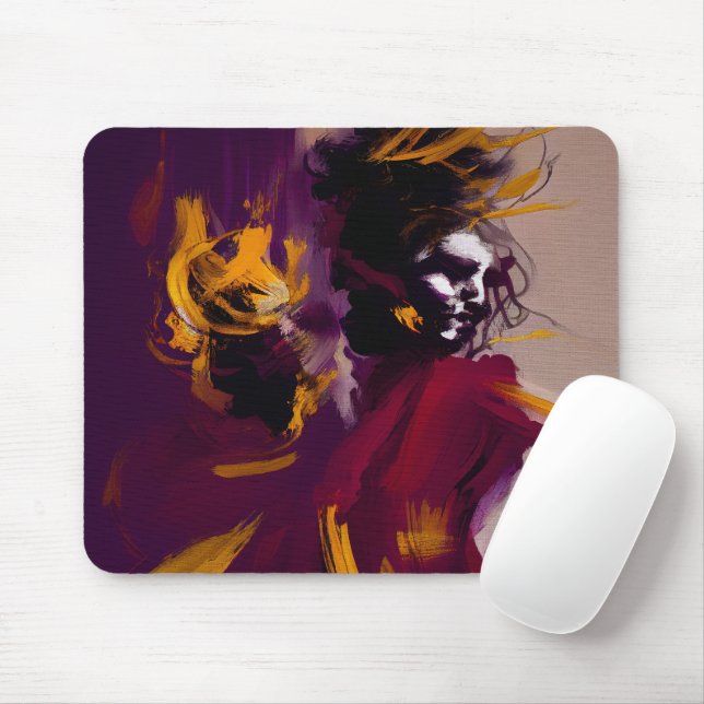 Mousepad Dance Of The Mind – Expressive Abstract Figure (Com mouse)