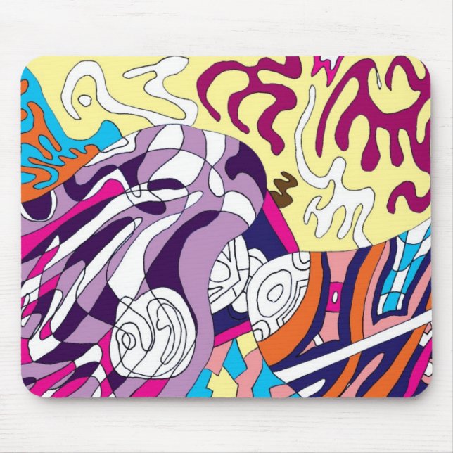 Mousepad "Dancing Sky Reaching Hill" Abstrato Art (Frente)