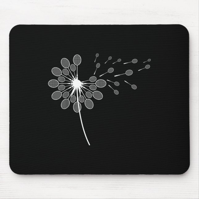 Mousepad Dandelion Badminton Racket Shirt Jogador de Badmin (Frente)