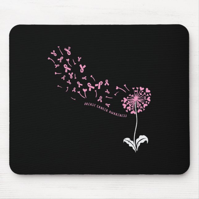 Mousepad Dandelion Breast Awarness Pink RIbbon Supp (Frente)