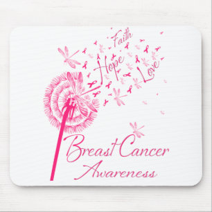Mousepad Dandelion Faith Hope ama a consciência do Cancer