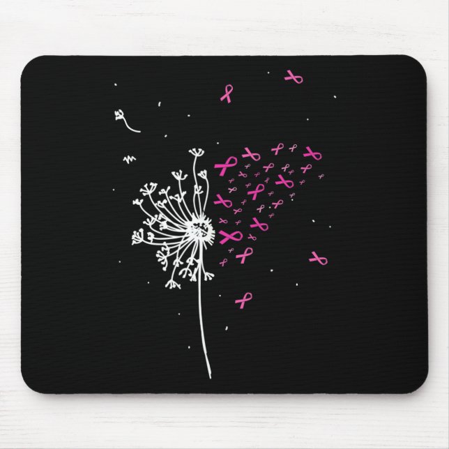 Mousepad Dandelion Fita Rosa Fita Legal Sensibilização para (Frente)