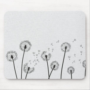 Mousepad Dandelions Flores Pappus Spores Cinzas