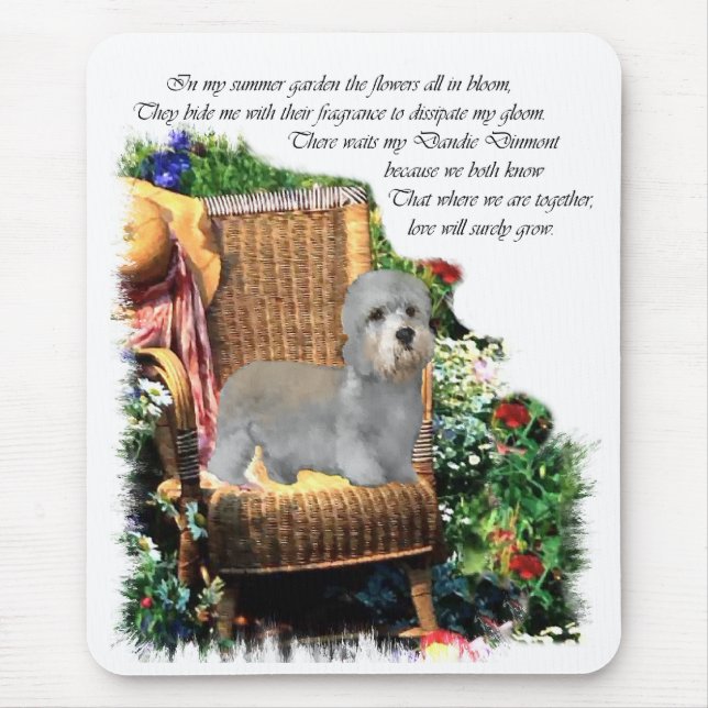 Mousepad Dandie Dinmont Terrier Art Gifts (Frente)