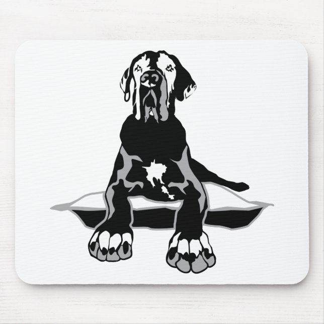 Mousepad Dane Grande Engraçado Ilios  (Frente)