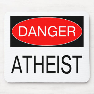 Mousepad Danger - Atheist Funny T-Shirt Mug Hat Apron Bag