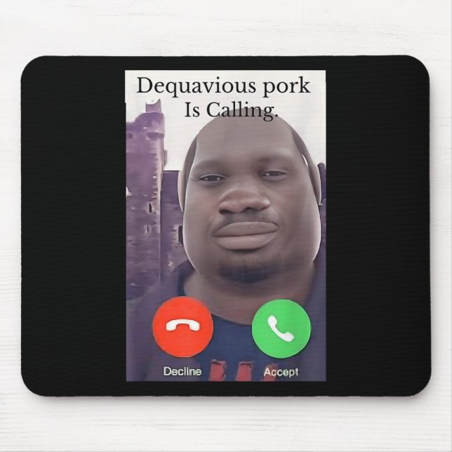 Mousepad Daquavious Pork Chama-Se Meme John Pork Meme (Frente)