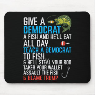 Mousepad Dar A Um Democrata Peixes Engraçados Homens Republ