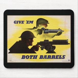Mousepad Dar aos dois barris, militares e indústria um esfo