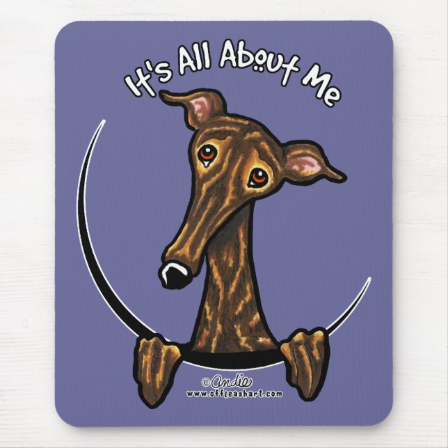 Mousepad Dark Brindle Greyhound IAAM (Frente)