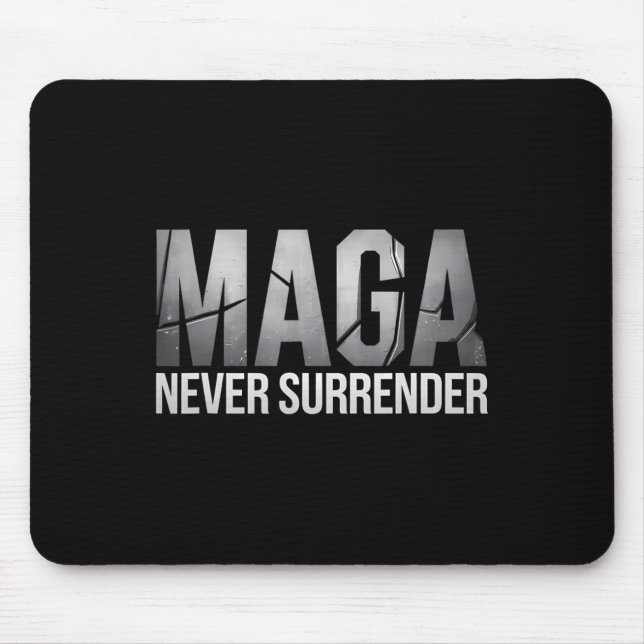 Mousepad Dark Mega Trump 2024 Mega Never Surrender  (Frente)