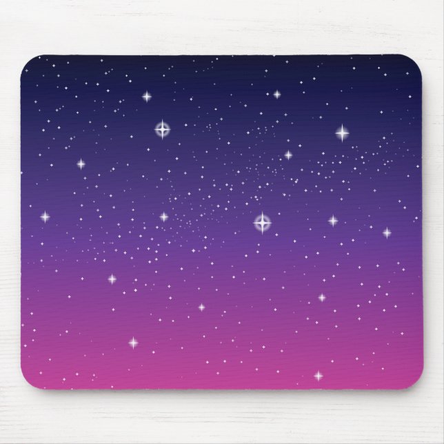 Mousepad Dark Purple Starry Night Sky (Frente)