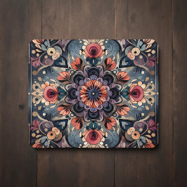 Mousepad Dark Romance Burgundy Art Deco Floral Summer