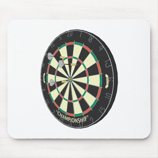 Mousepad Dartboard & Darts: Modelo 3D: (Frente)