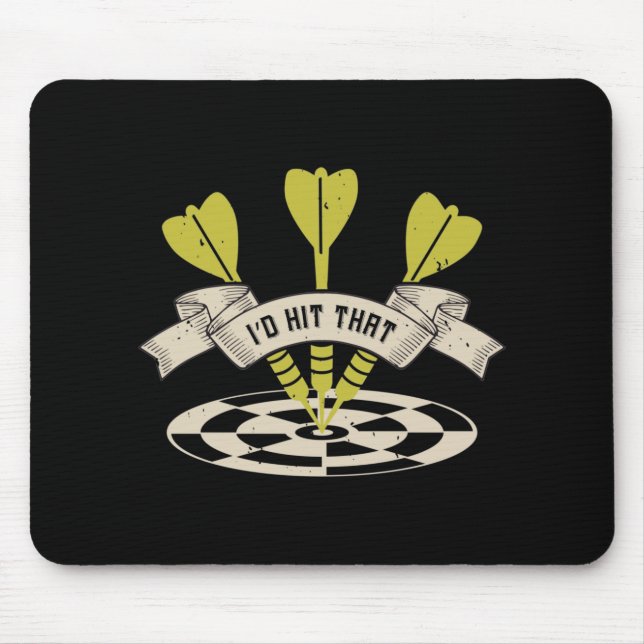 Mousepad Darts, eu atingiria o Bullseye (Frente)
