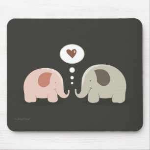 Mousepad das almas gémeas dos elefantes