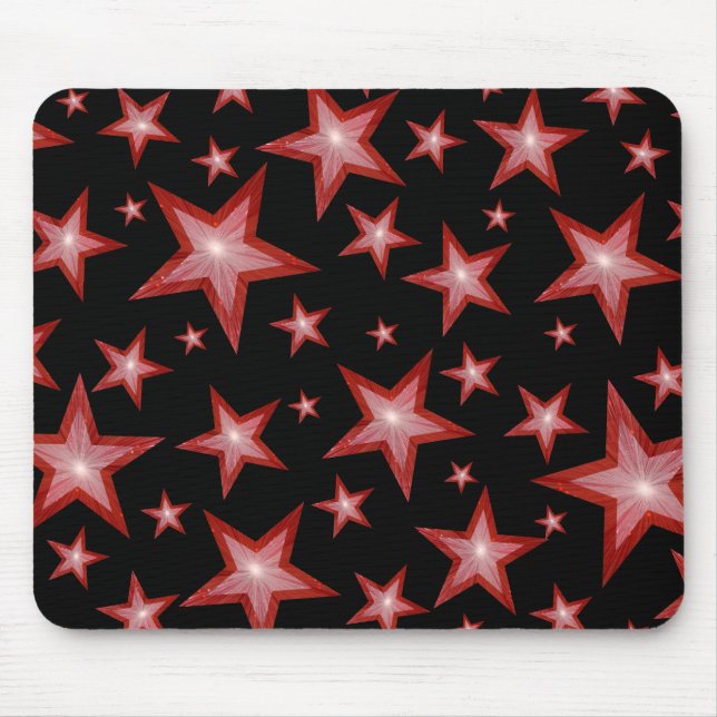 Mousepad das Estrelas Vermelhas preto (Frente)