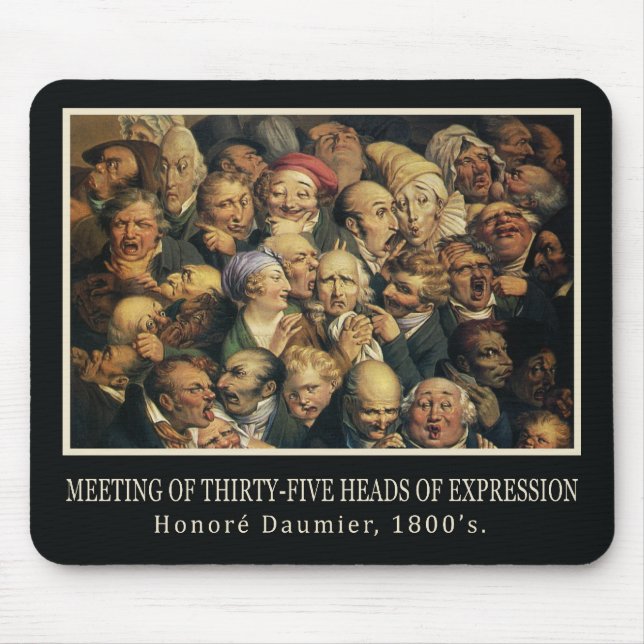 Mousepad das expressões de Daumier (Frente)