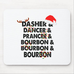 Mousepad Dasher Dancer Prancer & Bourbon Natal