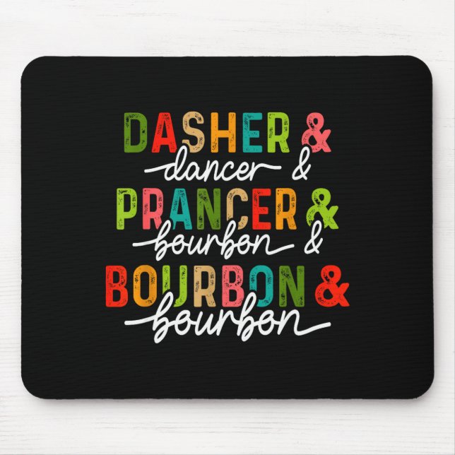 Mousepad Dasher Dancer Prancer & Bourbon Natal Feriado (Frente)