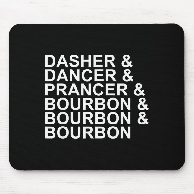 Mousepad Dasher Dancer Prancer & Bourbon Natal Feriado (Frente)