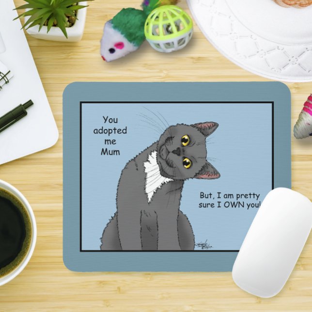 Mousepad Data da Mãe de Adoção de Mães de Gato (Criador carregado)