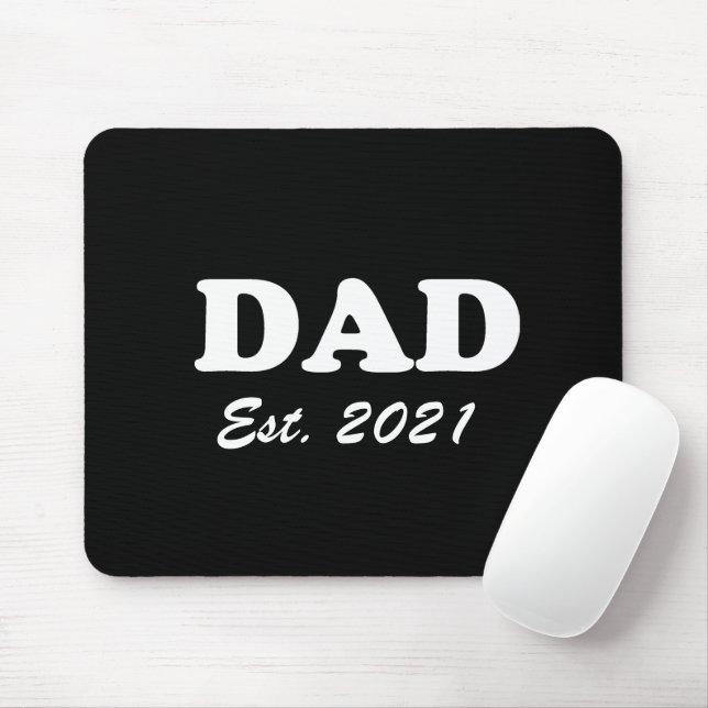 Mousepad Data estabelecida personalizada do pai preto branc (Com mouse)
