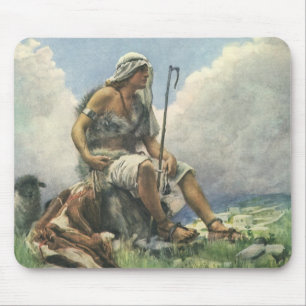 Mousepad David o Pastor por Copping, Religião Vintage