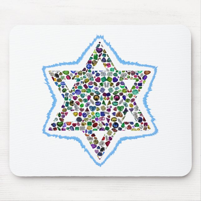 Mousepad David Star foi feito com Gemstones (Frente)