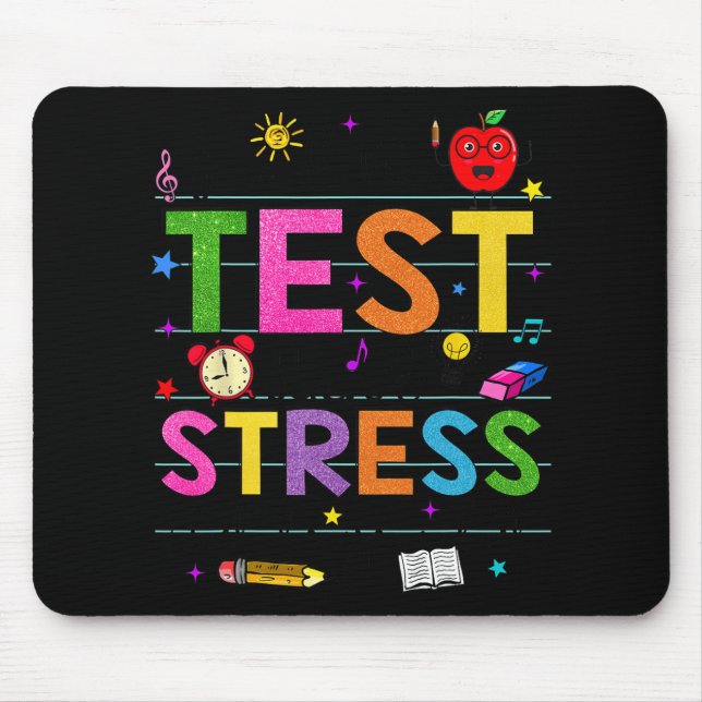 Mousepad Day Rock The Test Teacher Funny Testing Day Study (Frente)