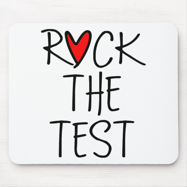 Mousepad Day Rock The Test Teacher Testing Day Engraçado Pr (Frente)