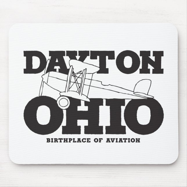 Mousepad Dayton Ohio Art Birthplace of Aviation Viagem Art (Frente)